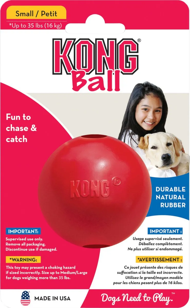 KONG Bal Small - 168x110x51mm - Rood