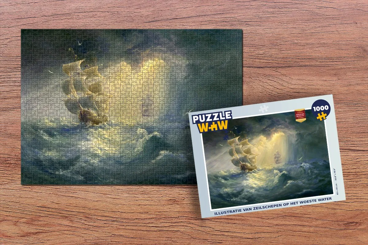 PuzzleWow Legpuzzel Zeilschepen Multicolor - 1000 Stuks