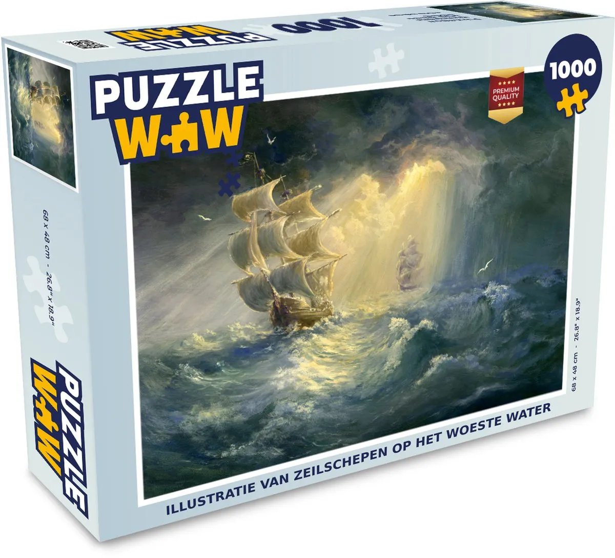 PuzzleWow Legpuzzel Zeilschepen Multicolor - 1000 Stuks