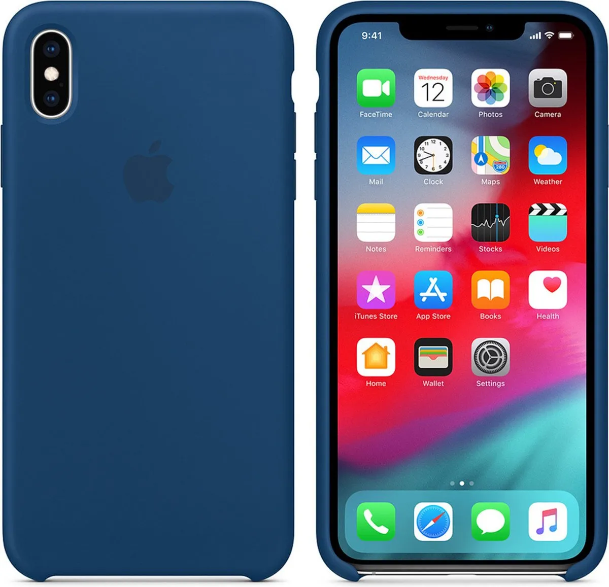 Apple iPhone XS Max Siliconen Hoes Blauw MTFE2ZM/A