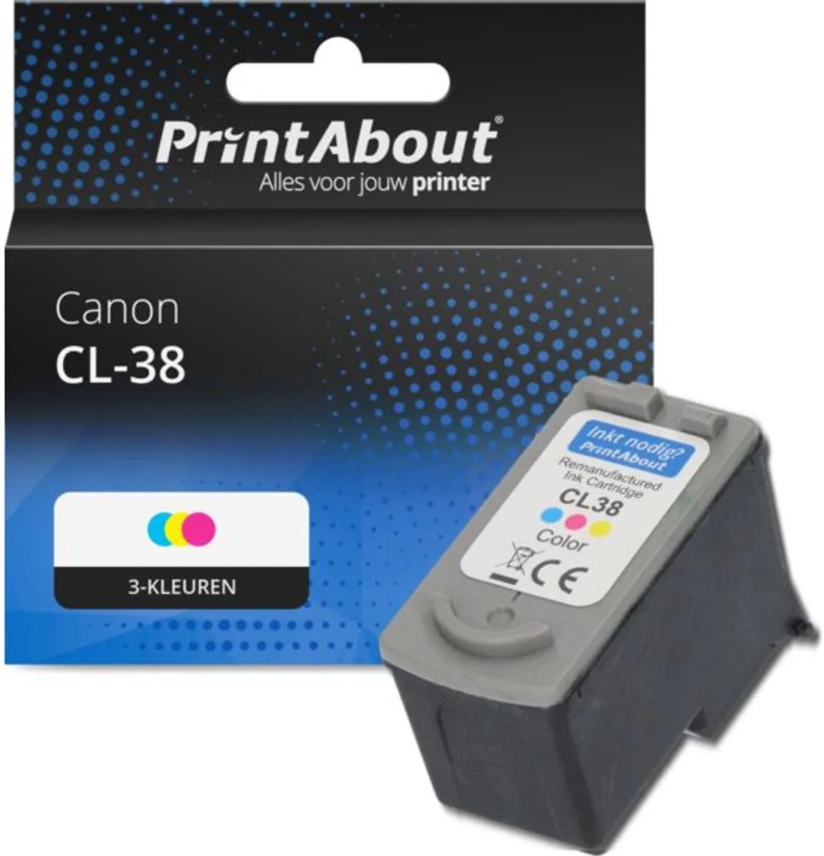 PrintAbout Canon CL-38-PA Inktcartridge 3-kleuren