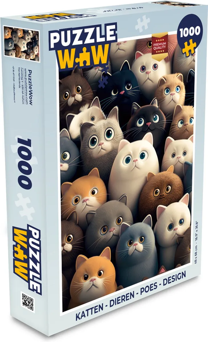 PuzzleWow Katten Puzzel 1000 Stuks