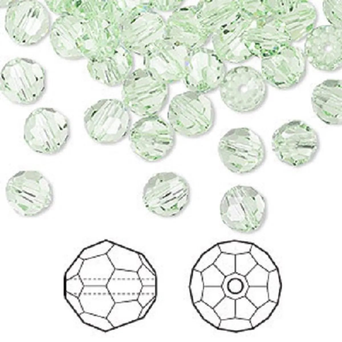 Swarovski Elements 6mm Chrysolite Kralen