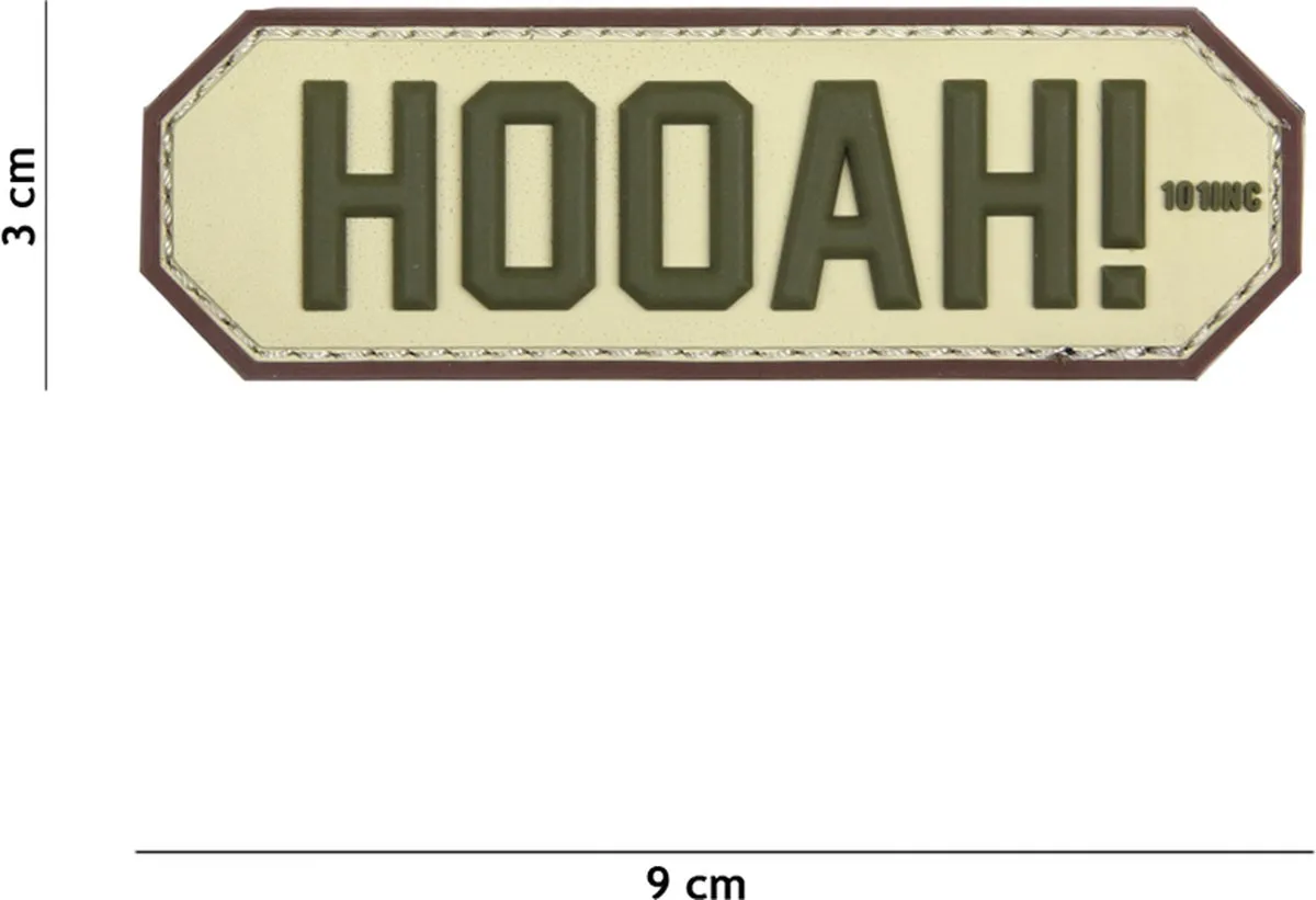 101 Inc Embleem 3D PVC Hooah Beige