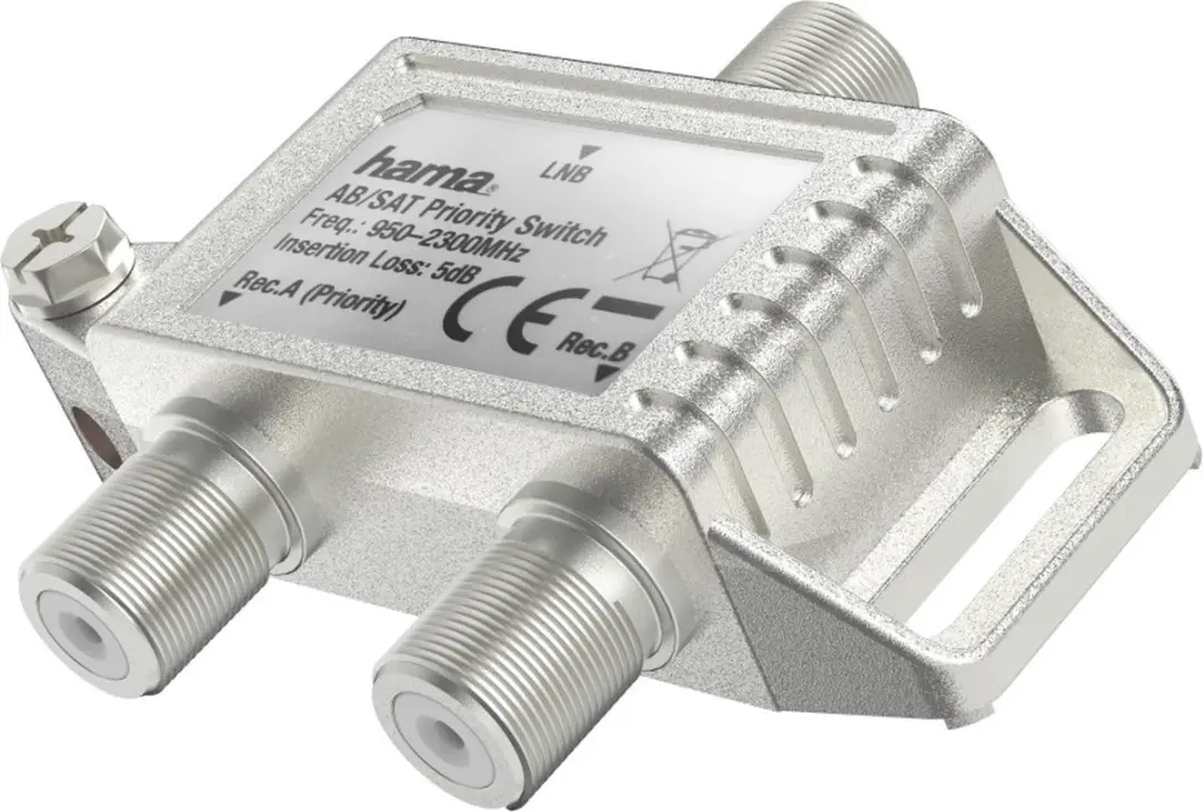 Hama AB/SAT Prioriteitsschakelaar Zilver