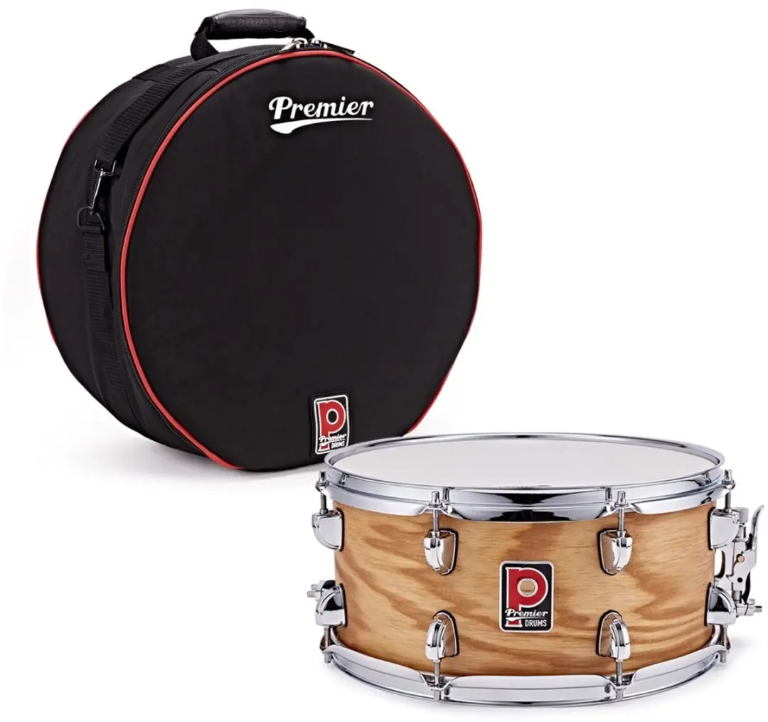 Premier Artist 14 x 6.5 Birch Snare Drum & Soft Case, Antique Ash