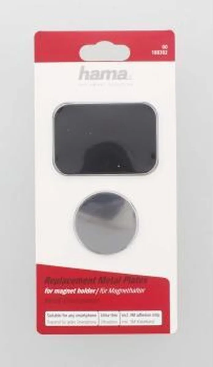 Hama Vervangende metalen platen 00188302 - Universele smartphonehouder