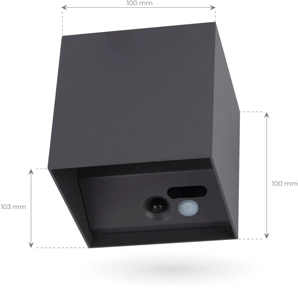 Ledvion USB Oplaadbare Wandlamp Sensor 4400mAh Antraciet