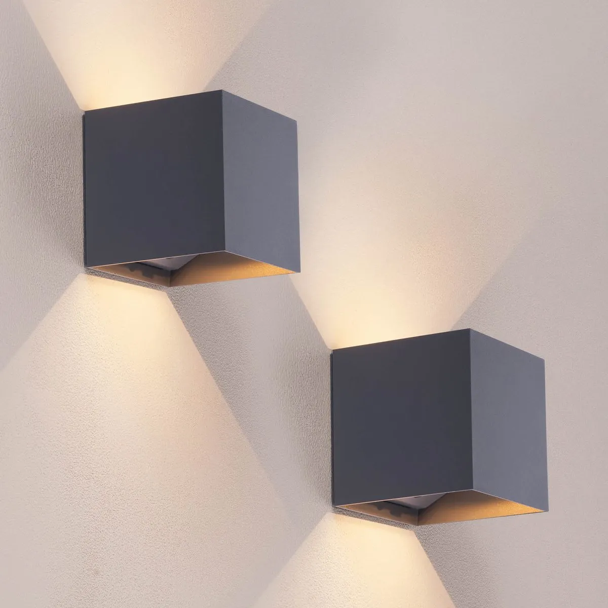 Ledvion USB Oplaadbare Wandlamp Sensor 4400mAh Antraciet