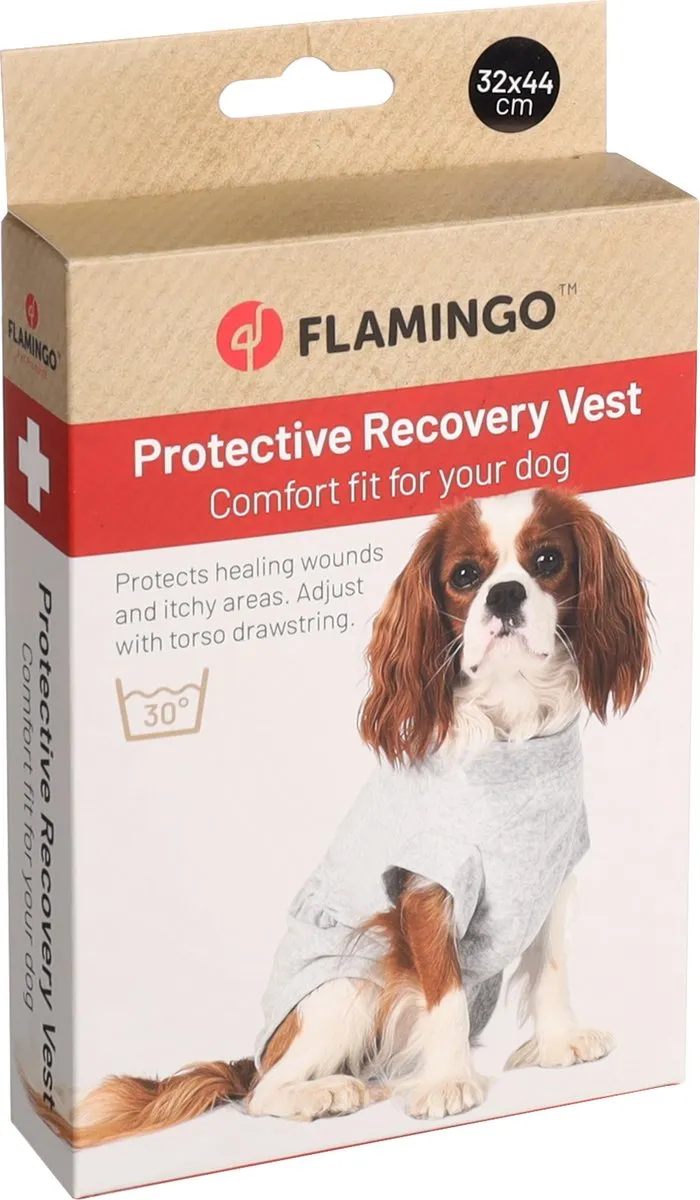Flamingo Safety Body Hondenaccessoire - Grijs 32x44x1cm