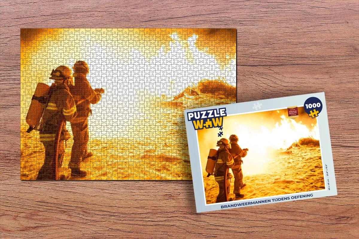 PuzzleWow Brandweermannen Oefening Legpuzzel 1000 Stuks - Multicolor