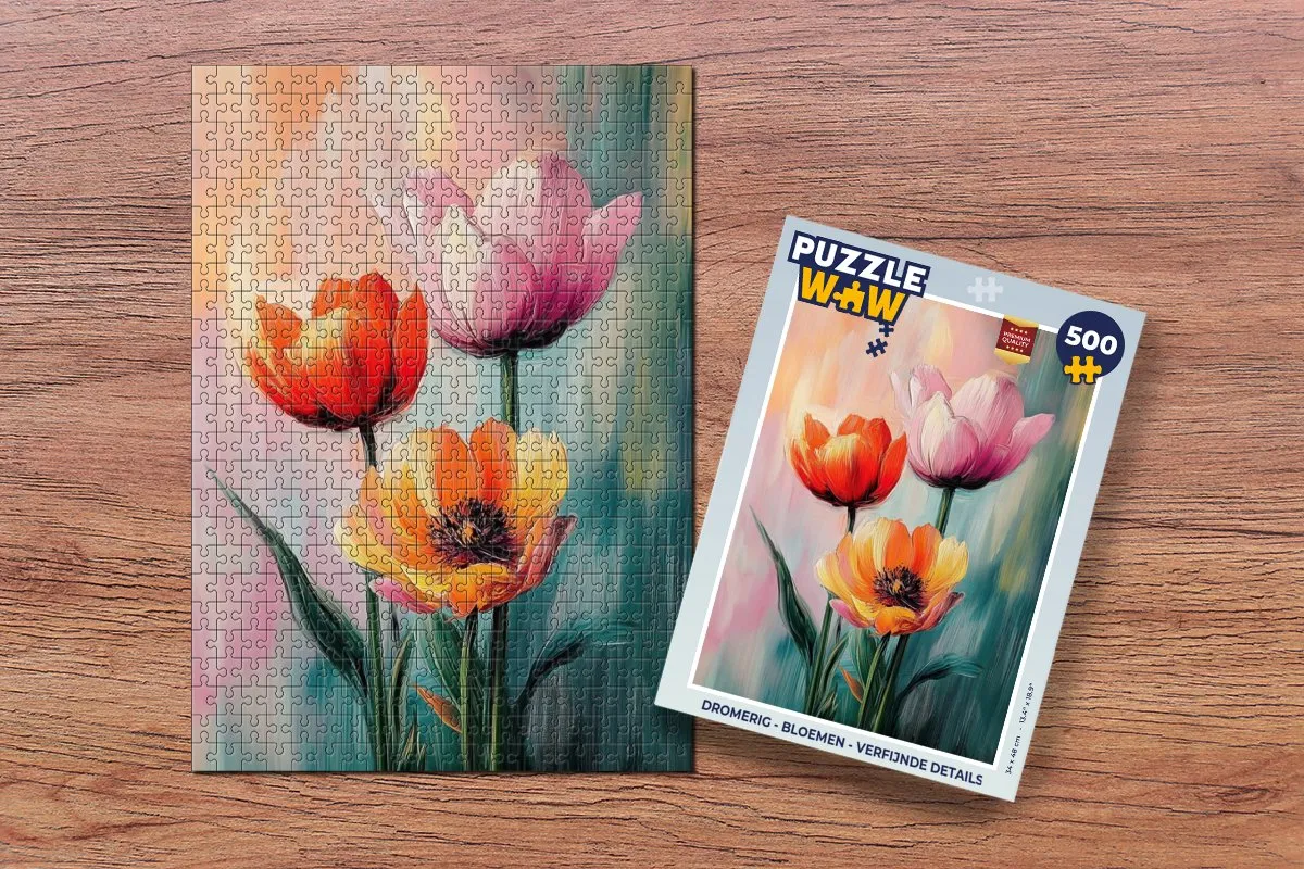 PuzzleWow Dromerig Bloemen Legpuzzel 500 Stuks