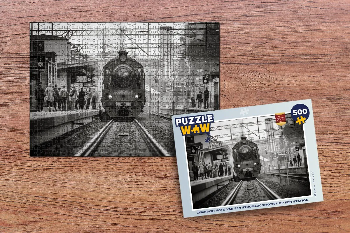 PuzzleWow Legpuzzel Stoomtrein Station 500 Stuks