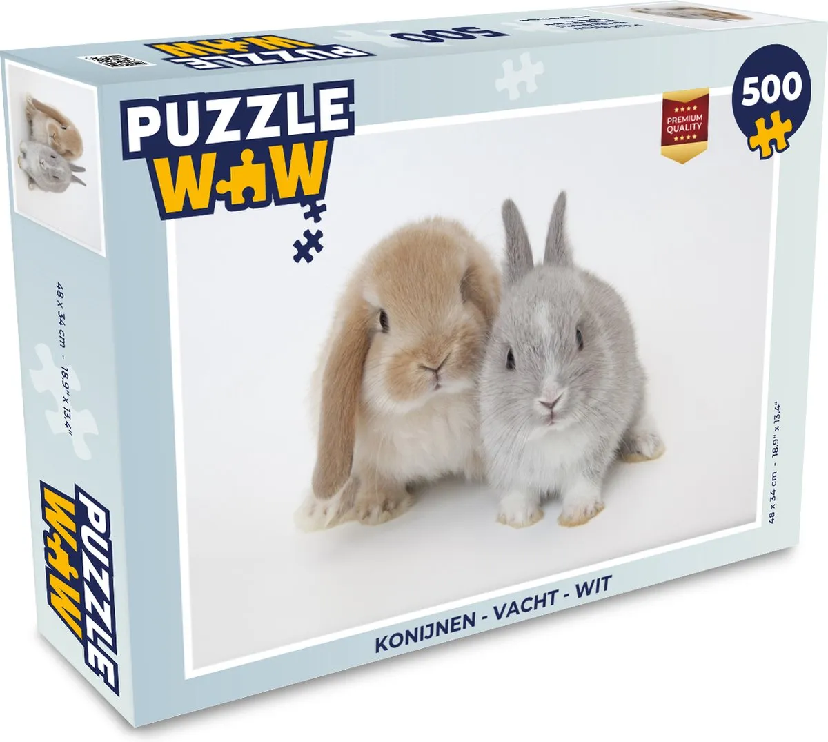 PuzzleWow Konijnen Legpuzzel 500 Stuks