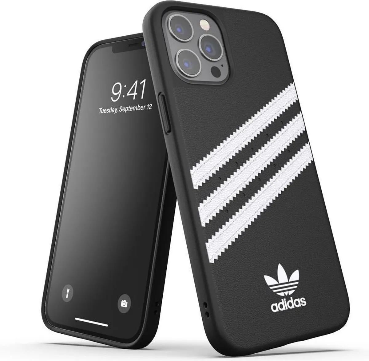 Adidas Moulded Case PU Hoesje iPhone 12 Pro Max 42231 - Zwart