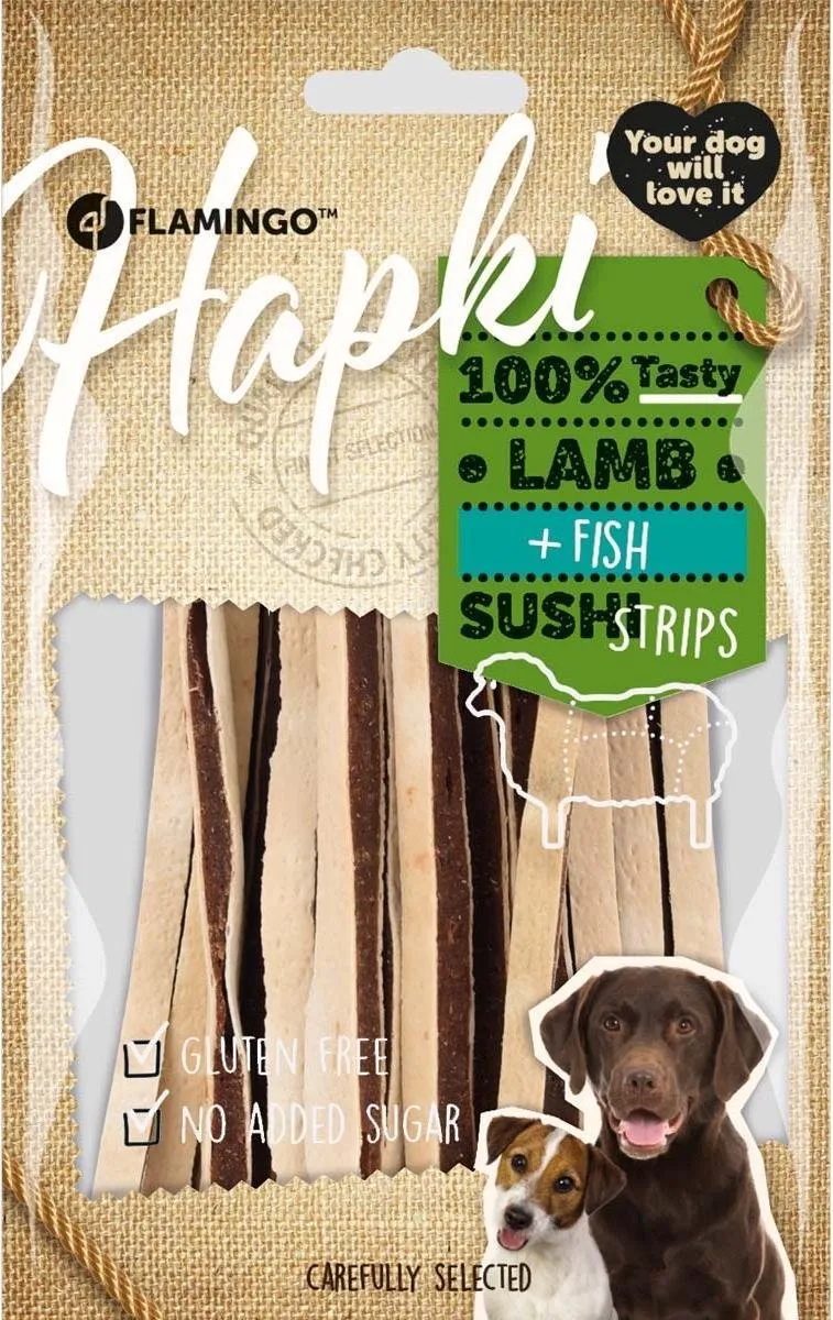 Flamingo Hondensnack Lamb & Fish Sushi Strips 85g
