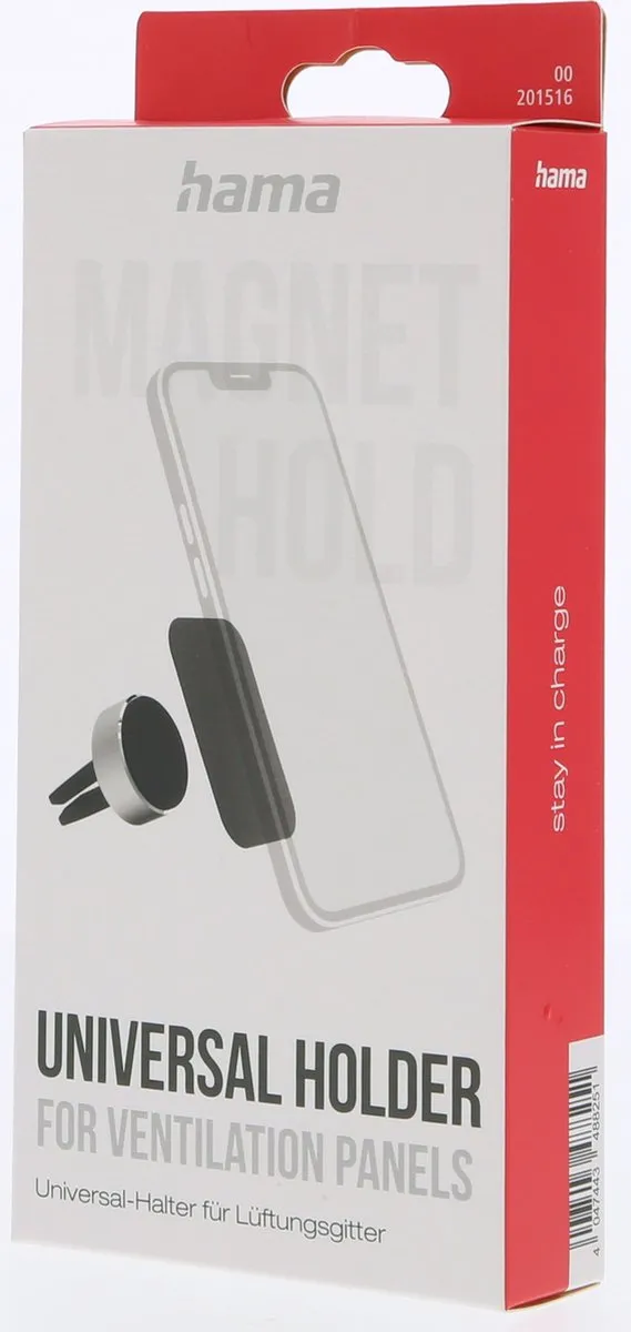 Hama GSM-houder Magnet Alu 201516 - Zwart