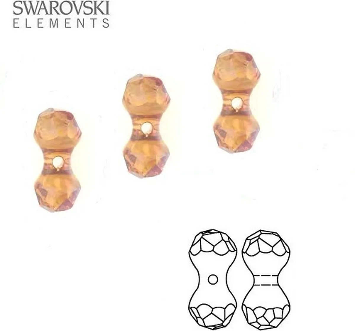 Swarovski Elements Modular Kralen 11x6mm Copper