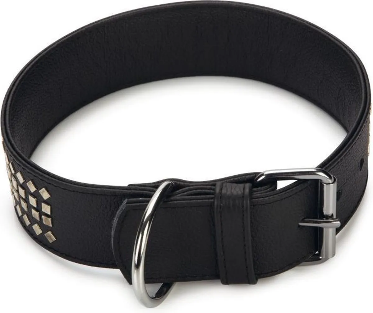 Beeztees Vintage - Hondenhalsband - Zwart - 53-59 cm x 50 mm