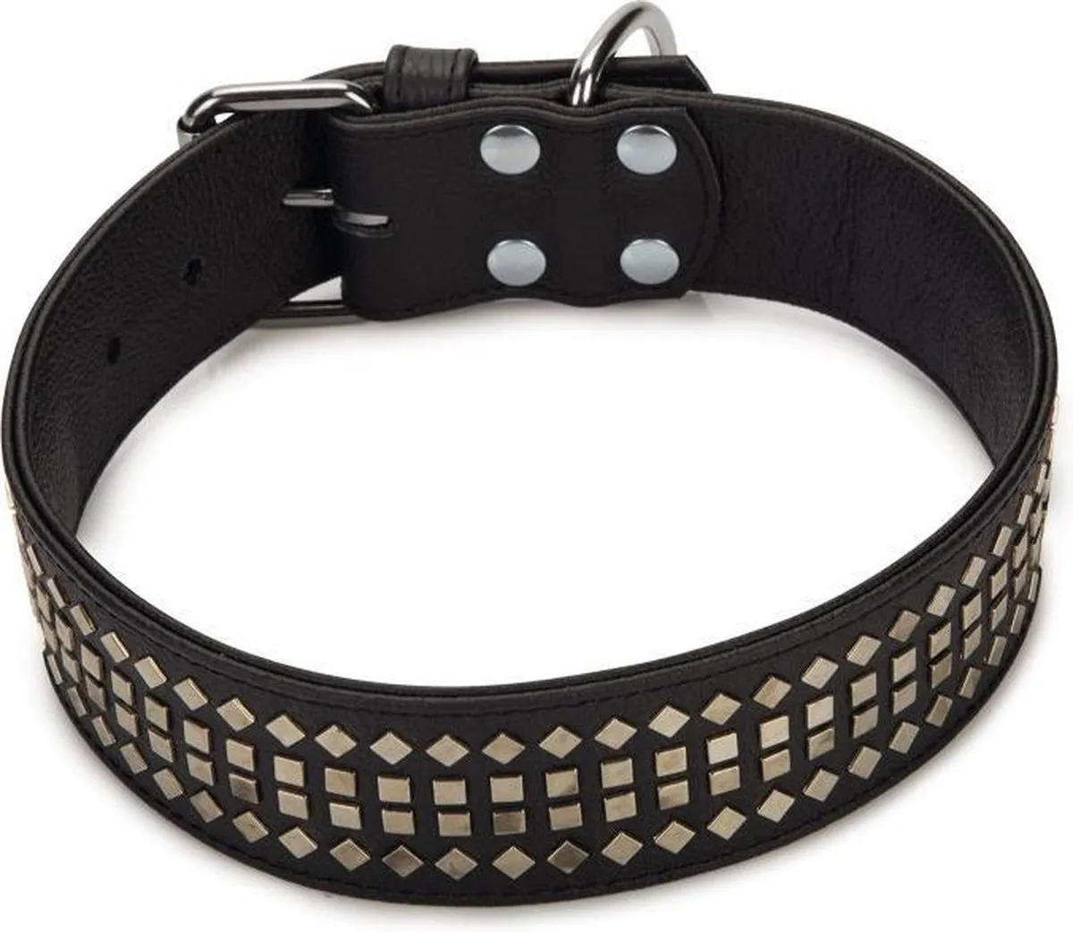 Beeztees Vintage - Hondenhalsband - Zwart - 53-59 cm x 50 mm