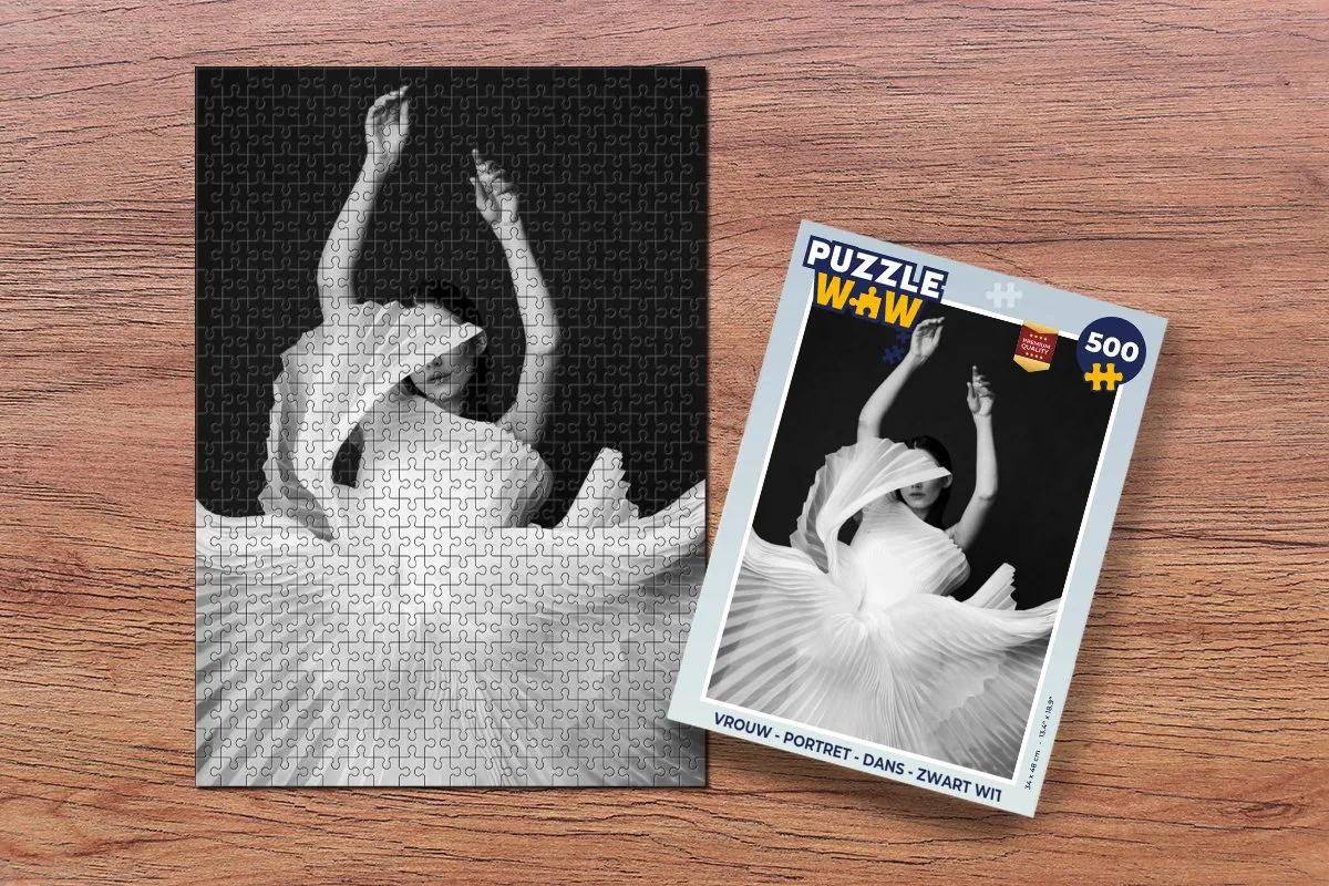 PuzzleWow Portret Dans Jurk Puzzel 500 Stuks - Multicolor