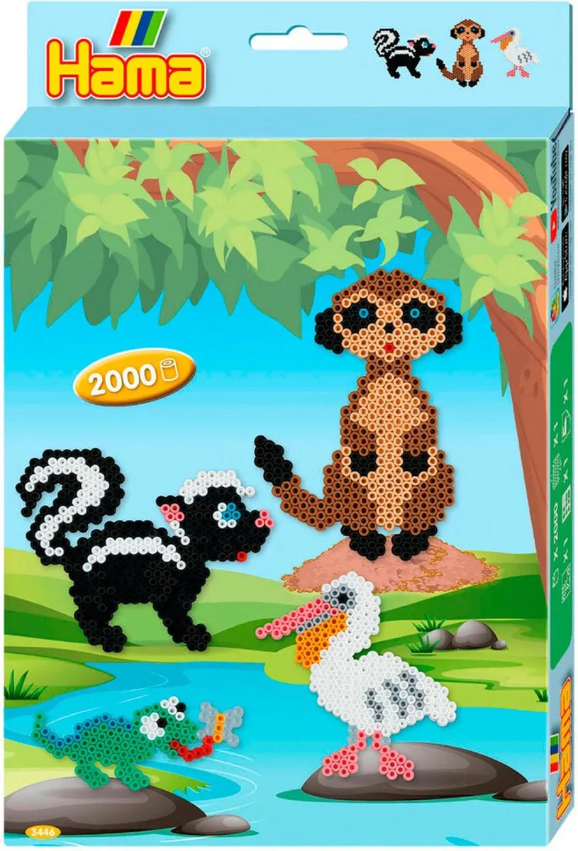 Hama Set Strijkkralen 2000 Animals 3446