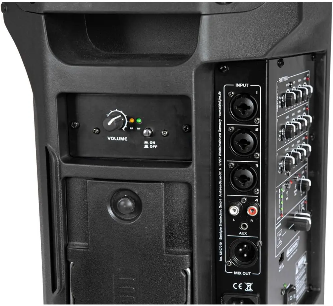 Omnitronic PORTY-8A Draadloos PA-systeem 120W - Zwart - afbeelding 2 van 6