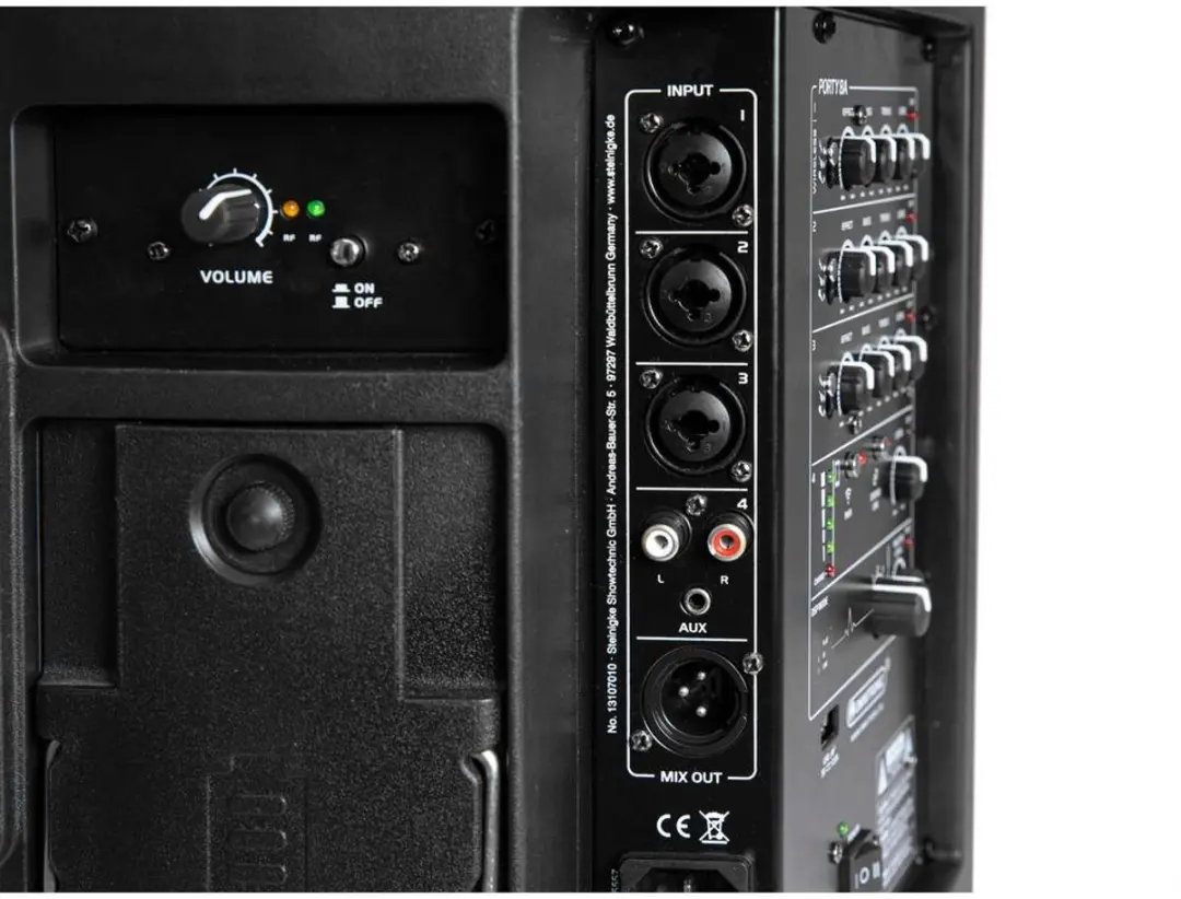 Omnitronic PORTY-8A Draadloos PA-systeem 120W - Zwart - afbeelding 4 van 6