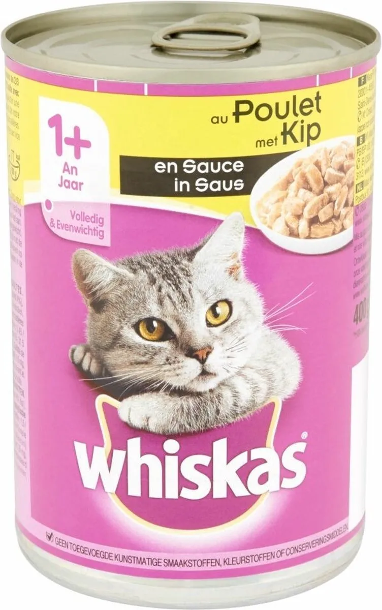 Whiskas Adult Kip in Saus Blik 400g