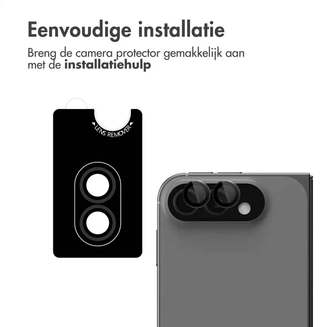 imoshion Camera Protector Glas iPhone Duo - 2 Stuks - Zwart - afbeelding 6 van 6