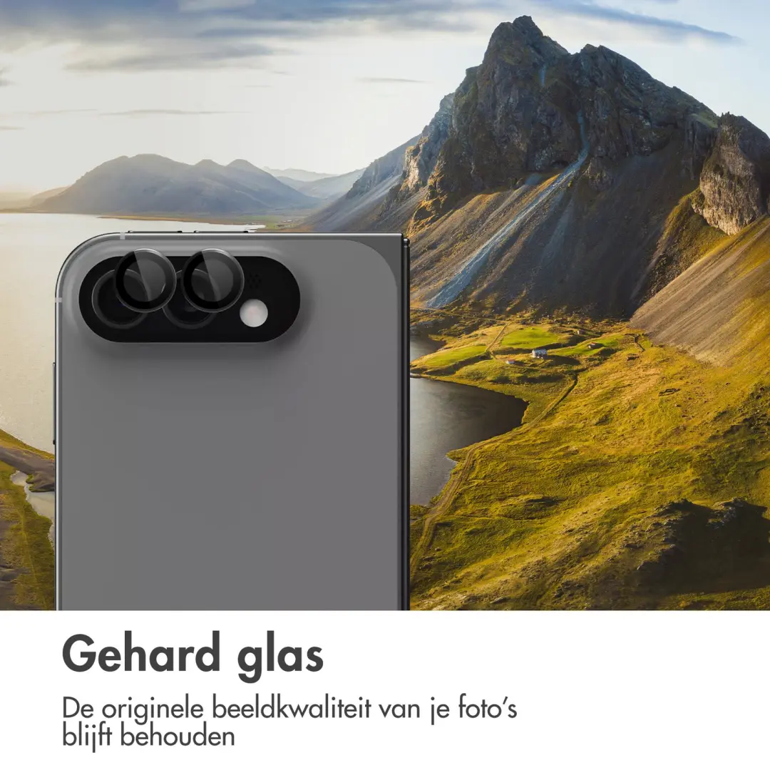 imoshion Camera Protector Glas iPhone Duo - 2 Stuks - Zwart - afbeelding 4 van 6