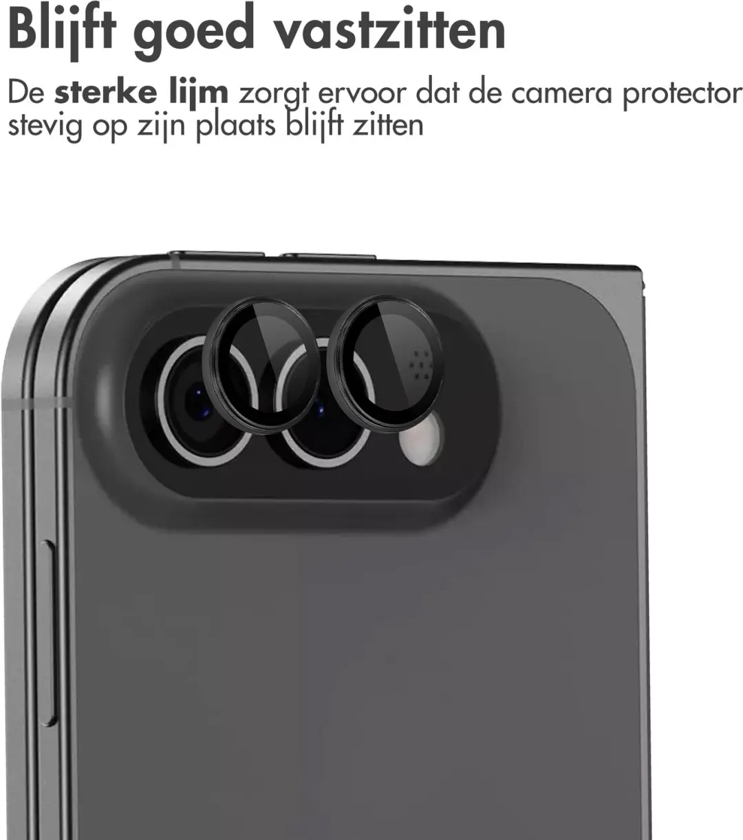 imoshion Camera Protector Glas iPhone Duo - 2 Stuks - Zwart - afbeelding 3 van 6