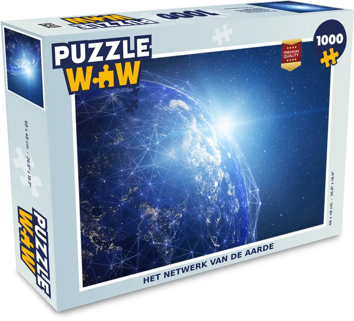 PuzzleWow Aarde Netwerk Licht Legpuzzel 1000 Stuks