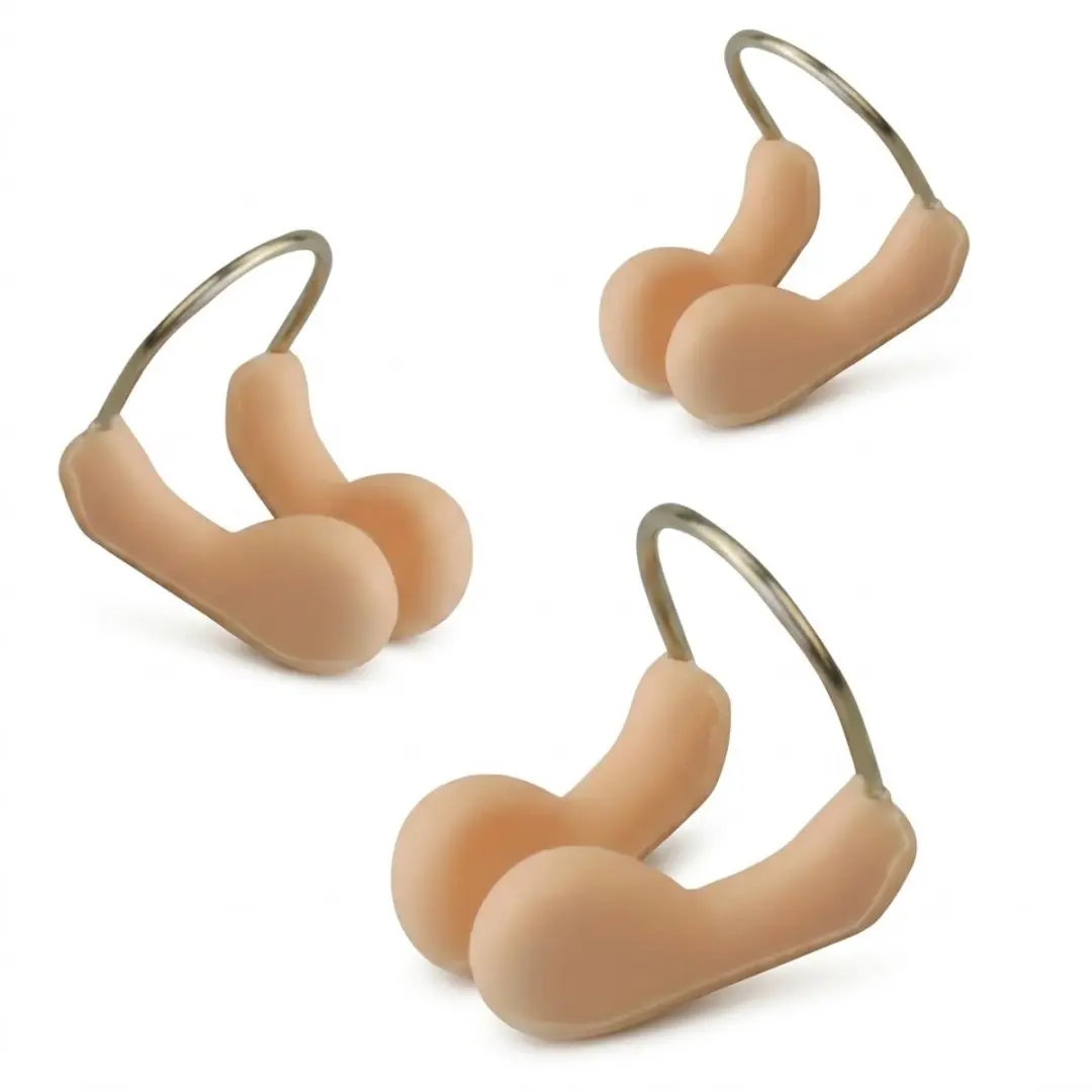 Beige Neusclip voor Zwemmen