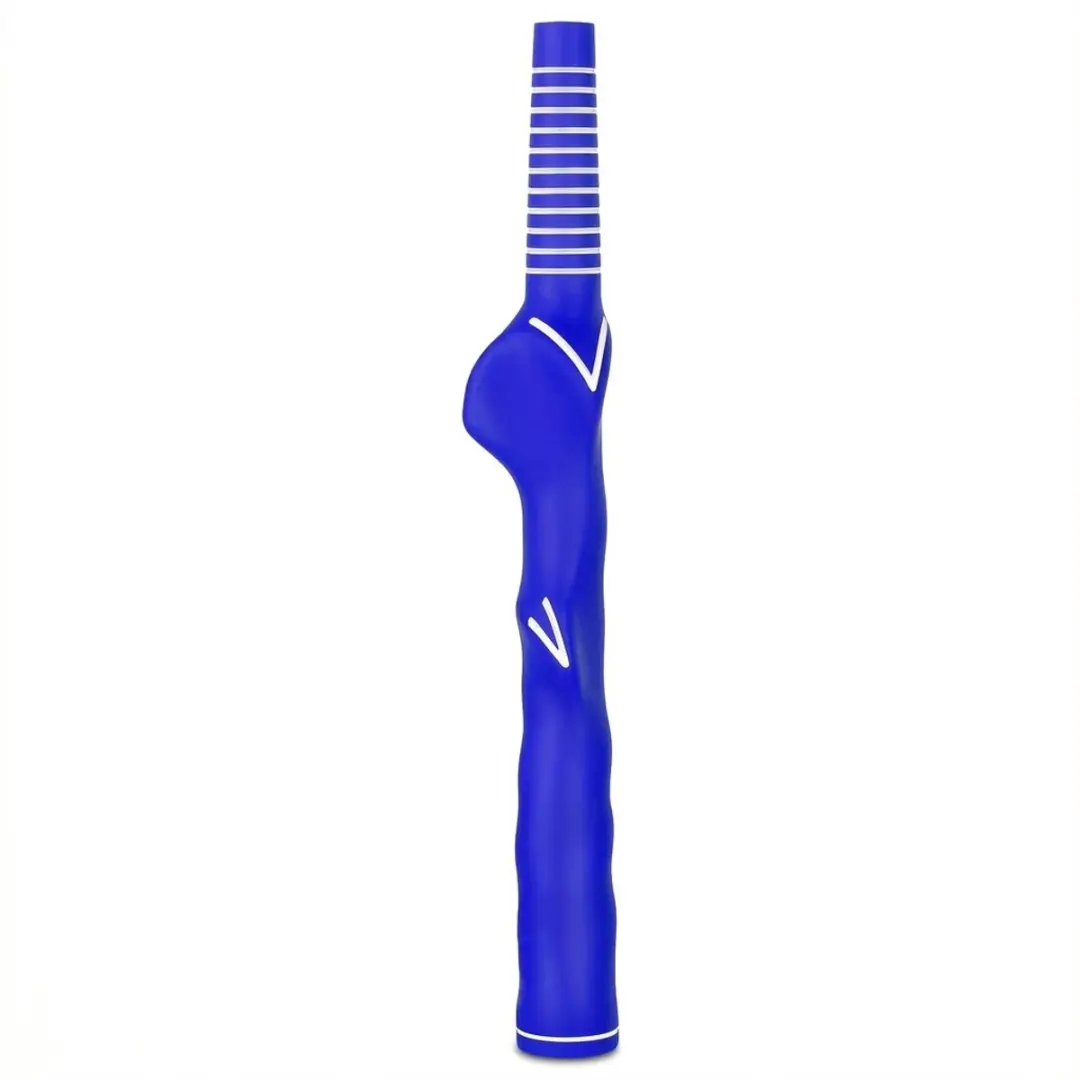 Blauwe rechtshandig golf griptrainer voor heren en dames