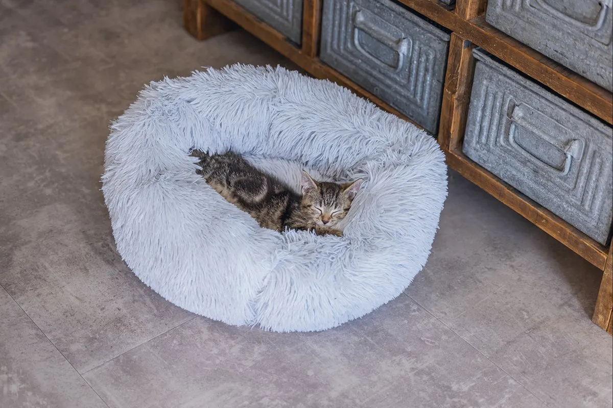 Beeztees Kitten Vako Kattenmand - Pluche Grijs 50x50x18cm