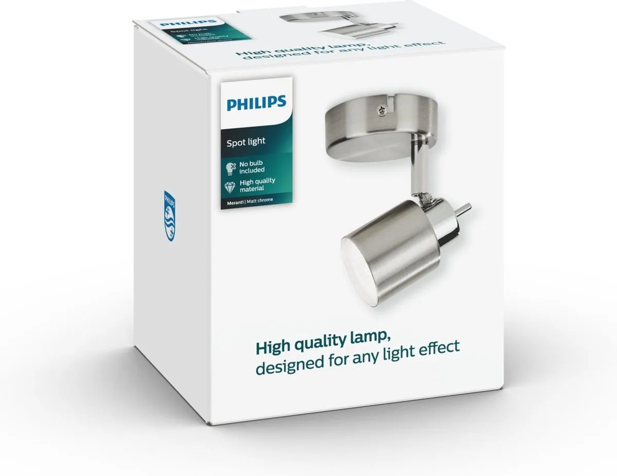 Philips Meranti Opbouwspot 1-lichts - Nikkel