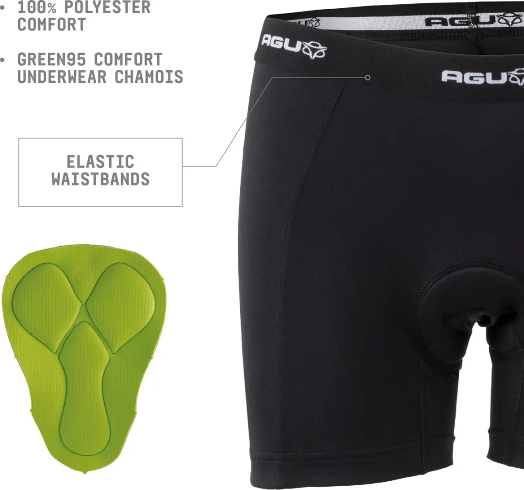 AGU Underwear Essential Fietsonderbroek Dames - Zwart L - afbeelding 3 van 5