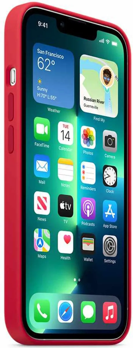 Apple Siliconen Hoesje MM2V3ZM/A iPhone 13 Pro Max - Rood