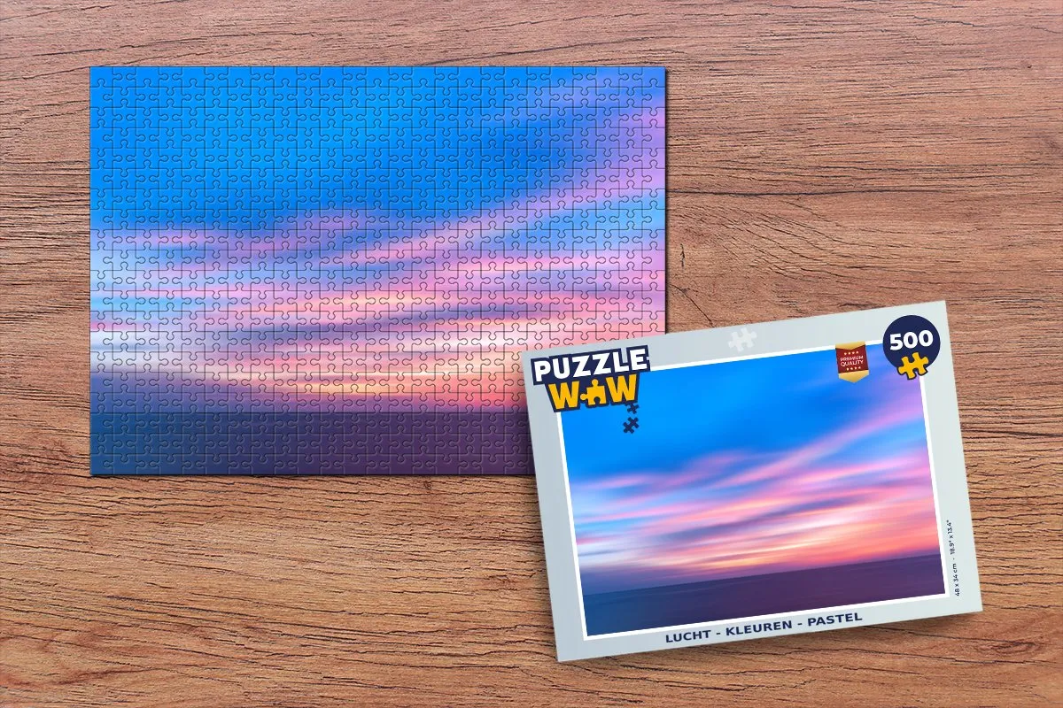 PuzzleWow Lucht Pastel Legpuzzel 500 Stuks - Multicolor