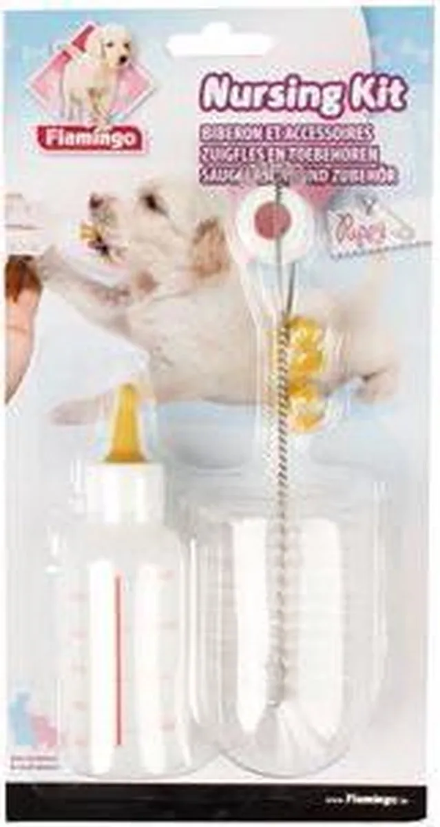 Flamingo Honden Nursery Kit Zuigfles Set - Wit - afbeelding 6 van 6