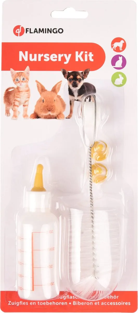 Flamingo Honden Nursery Kit Zuigfles Set - Wit