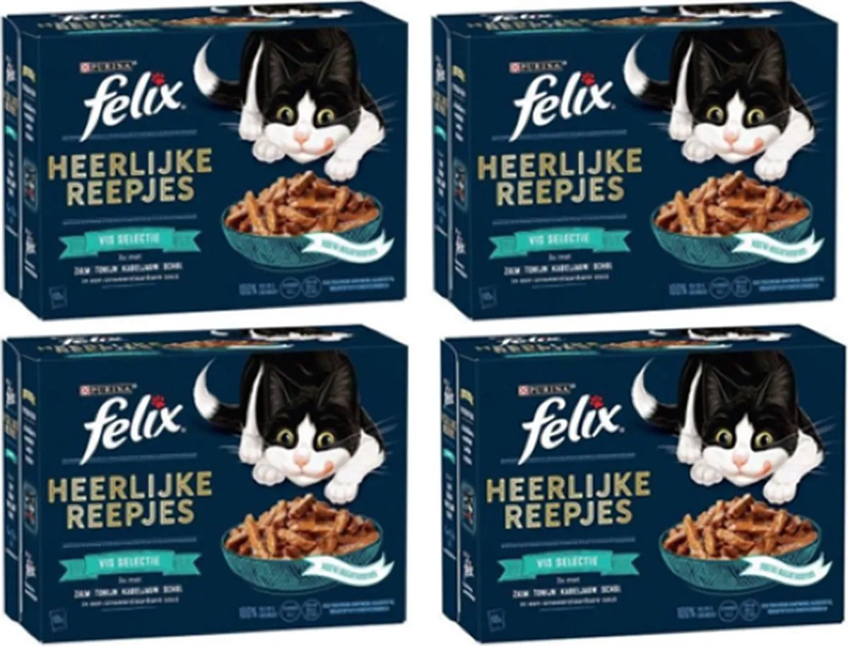 Felix Heerlijke Reepjes Vis Selectie Kattenvoer