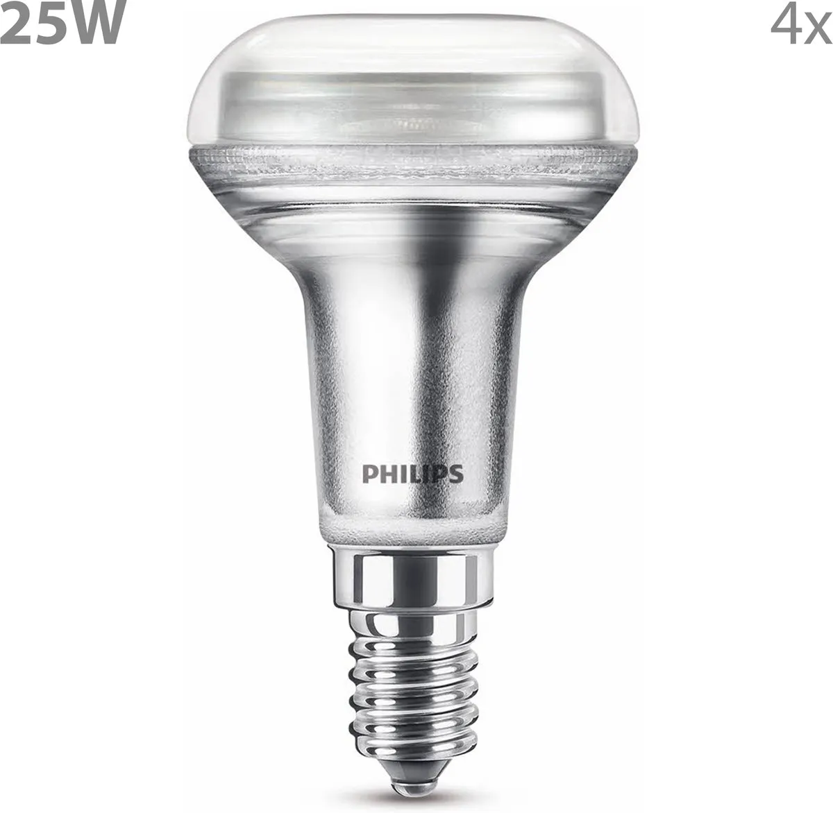 Philips LED Reflectorlamp E14 Warmwit - 4 Stuks