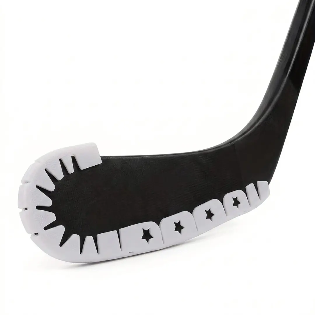 Witte hockey stick beschermer met ster uitsparingen
