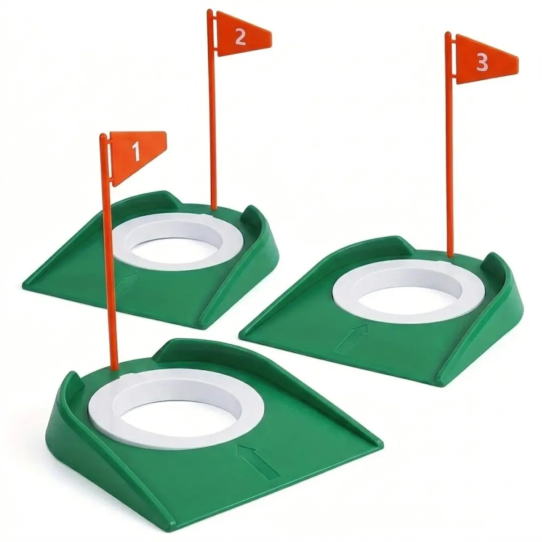 Groene putting golf trainer set van 3 voor heren en dames