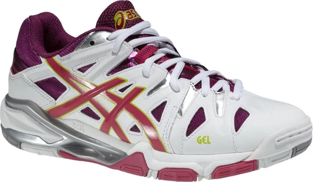 Asics Gel-Sensei 5 W B452Y-0125, Vrouwen, Wit, Volleybalschoenen maat: 41.5 EU
