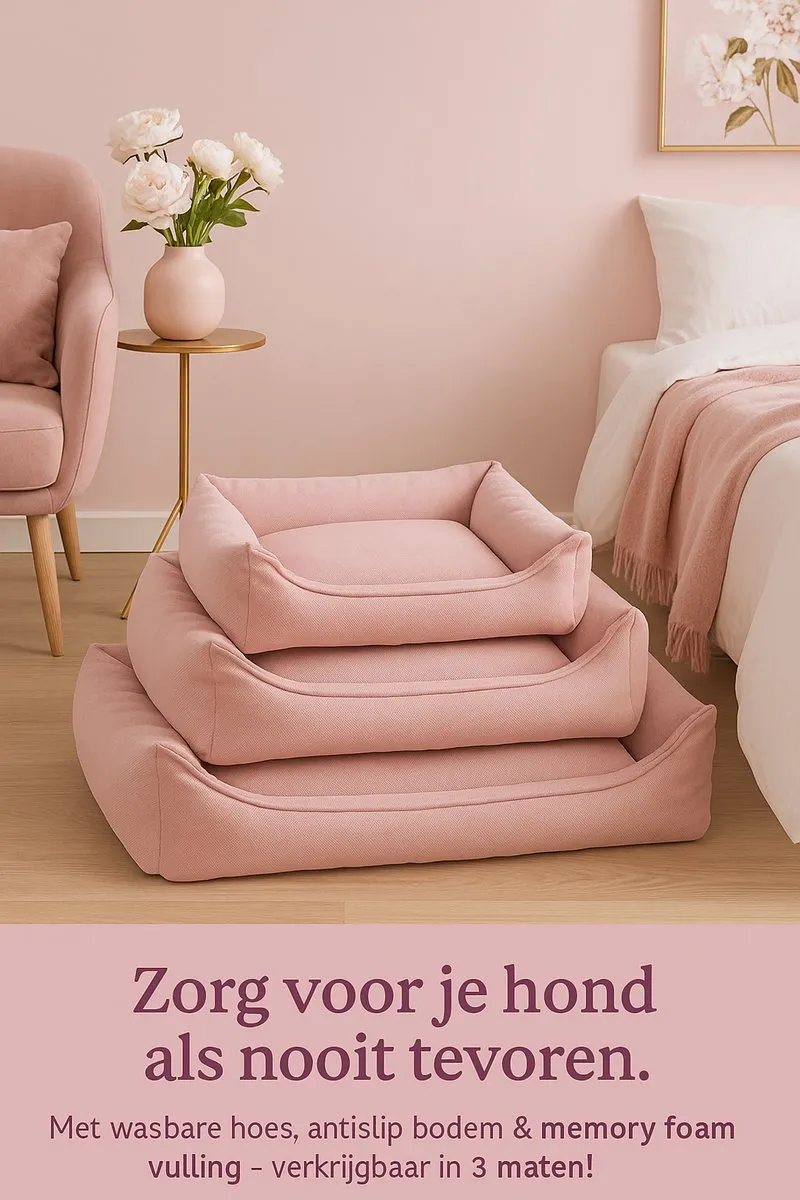 Flamingo Baldar Orthopedisch Hondenbed M - 65x50cm - Beige
