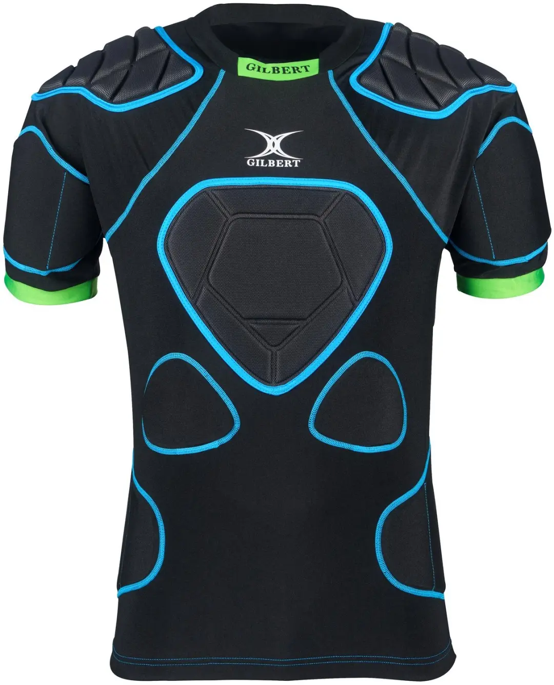 Gilbert body armour beschermend sportvest junior zwart blauw.