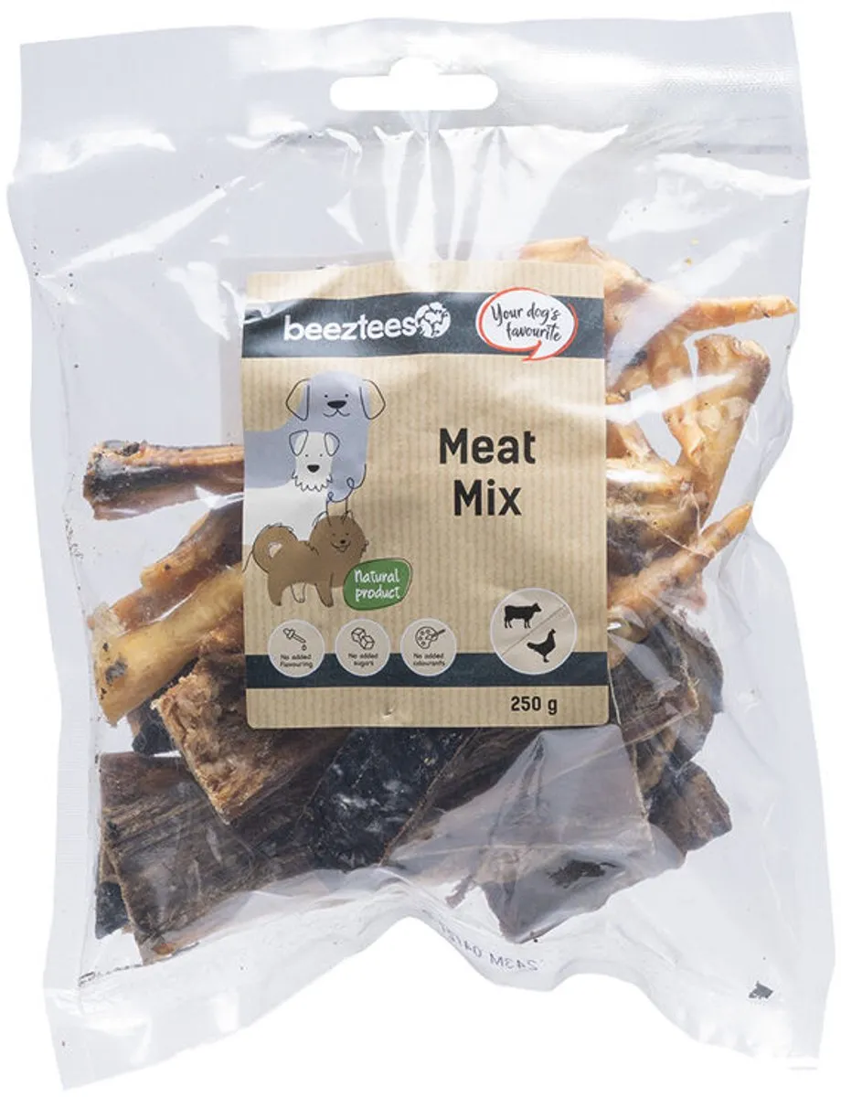 Beeztees Gedroogde Meat Mix Hondensnack 250g